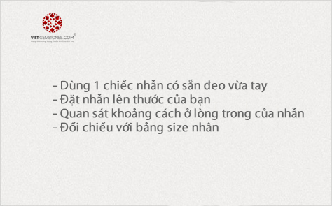 Chọn size nhẫn bằng chiếc nhẫn có sẵn