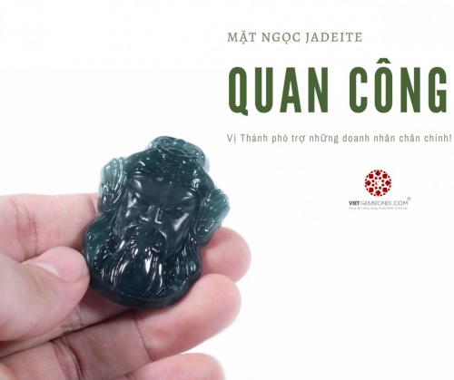 Mặt dây chuyền Ngọc Jade Quan Công