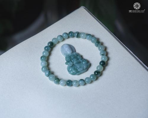 Vòng và mặt dây chuyền Quan Thế Âm ngọc #jade