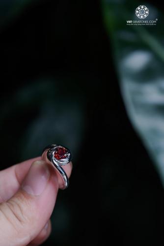 Nhẫn đá Garnet - Hồng Ngọc Lựu