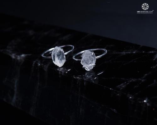 2 chiếc nhẫn #herkimerdiamond 