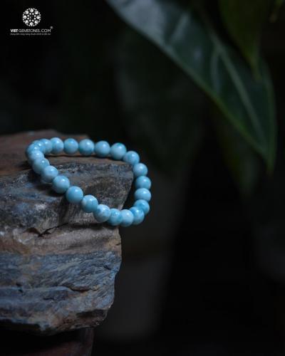 Vòng tay đá Larimar 9mm