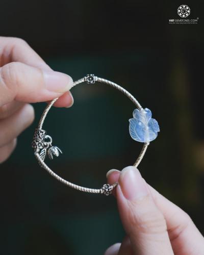 Vòng tay Hồ ly Moonstone mix charm 