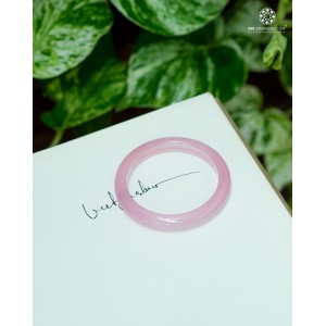 Vòng Nguyên Khối Chalcedony Hồng Chột 10mm