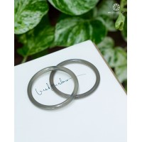 Vòng Nguyên Khối Chalcedony Xám Khói Chột 6mm