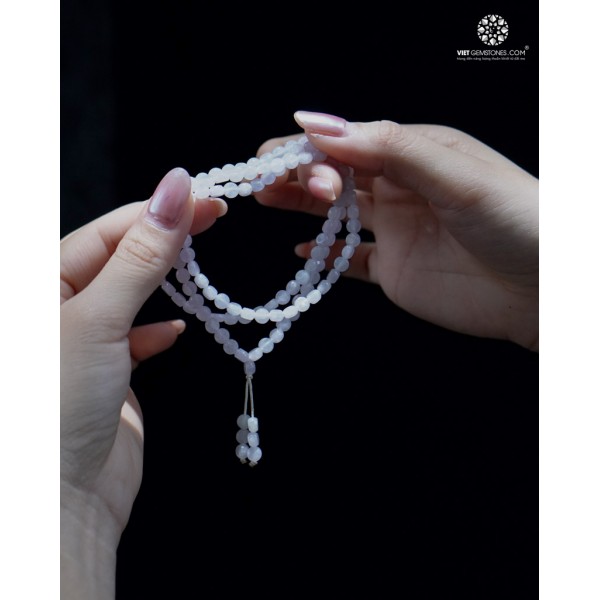 Chuỗi 108 hạt Bạch Ngọc tự nhiên