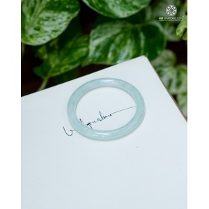 Vòng Nguyên Khối Cẩm Thạch Điểm Lý bản đũa 8mm