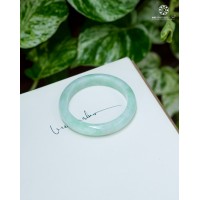 Vòng Nguyên Khối Cẩm Thạch Điểm Lý Bản Hẹ 12mm