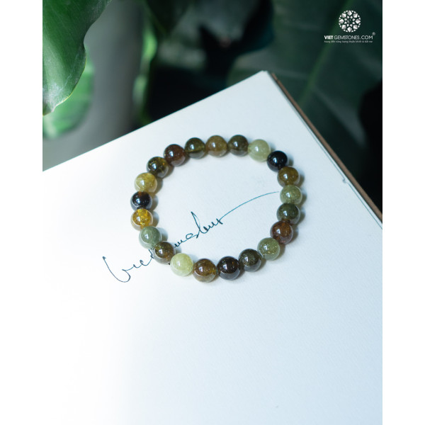 Vòng tay đá Hồng Lựu Xanh - Andradite Garnet 10mm