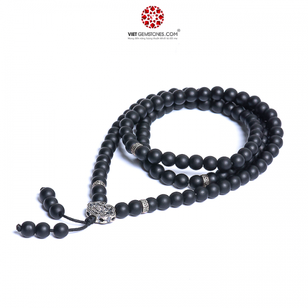 Chuỗi 108 Hạt Đá Obsidian 8mm